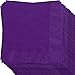 20 Count Cocktail Napkins, Deep Purple 10" x 10"
