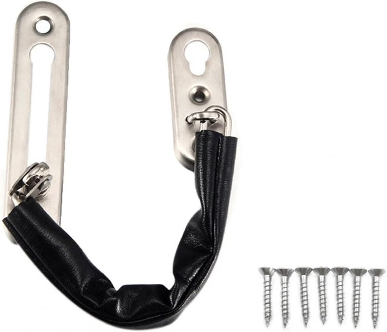 Lock,Chain Locks for Inside Door, Practical Bolt Safety Chain Door Hardware Door Chain High Hardness Thicken Anti-Rust Security Lock Chain Secondary Guard Latch (Color : L) (Color : L)