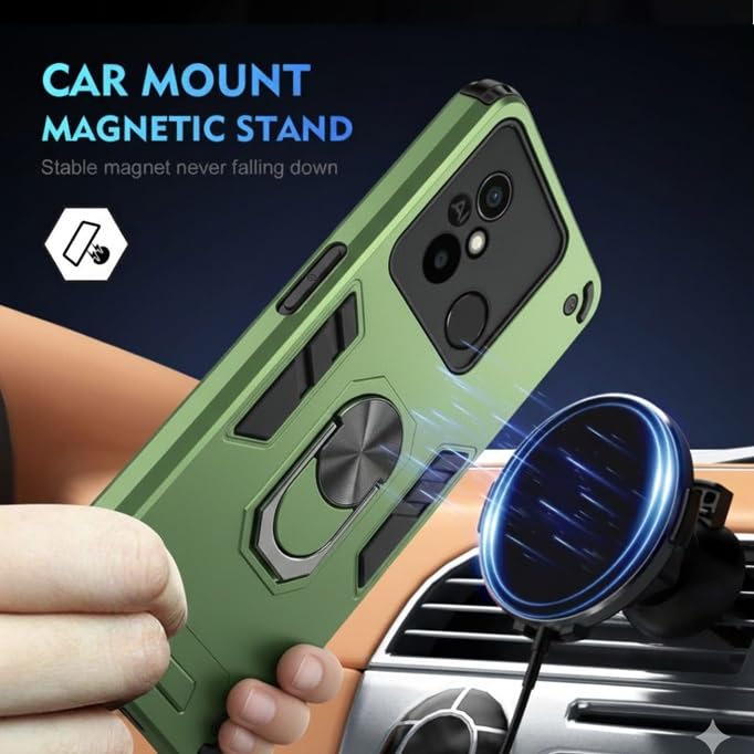 Image of Armor Kickstand Defender Back Cover case Mobile Cover for Poco C55 / Redmi 12C