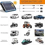 SUNER POWER 12V Solar Car Battery Charger & Maintainer, 6W Waterproof Solar Trickle Charger, Portable Solar Charger…