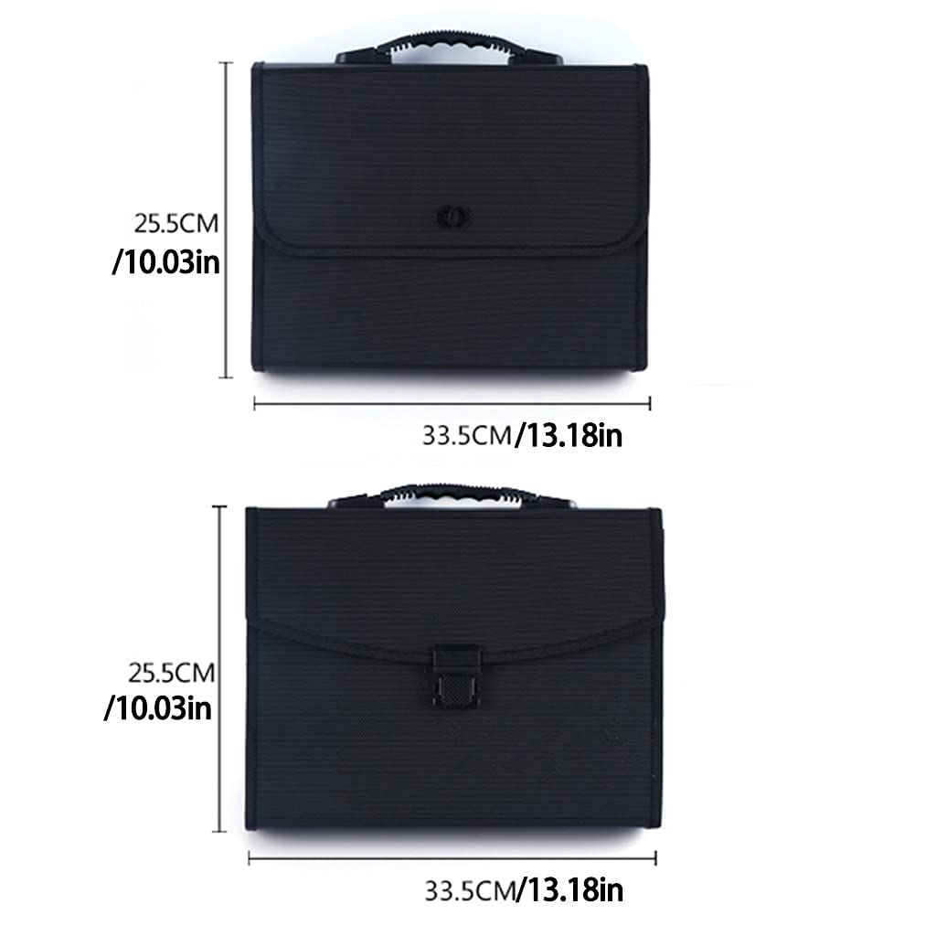 Carpeta Clasificadora Acordeon Tapa Dura, Bolsas para Documentos A Prueba De Agua, Carpeta De Archivos Expandible con Cubierta Expandible, Caja De Llenado Portátil De Tamaño A4
