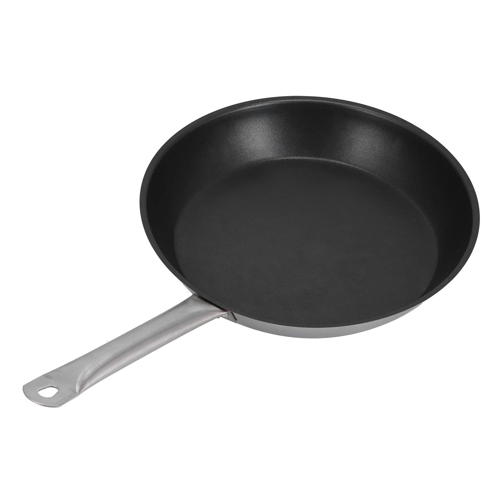 Patelnia ze Stali Nierdzewnej Nieprzywierająca Patelnia do Smażenia 30 Cm 11,8 Cala Stal 304 z Pojedynczym Uchwytem do Omletów i Naleśników Indukcyjnej Gazowej Kuchenki Elektrycznej Kuchnia