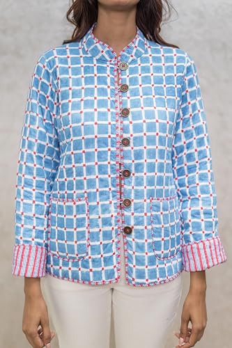 Image of Cotton Quilted Jacket for Winter | Warm Lightweight, Soft Quilted Reversible, Casual Jackets for Women | Stylish Cotton Outerwear | Breathable & Comfortable