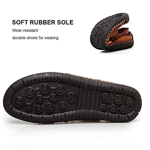 UPIShi Mens Closed Toe Casual Leather Strap Athletic Beach Outdoor Adjustable Sandals Fisherman Shoes4