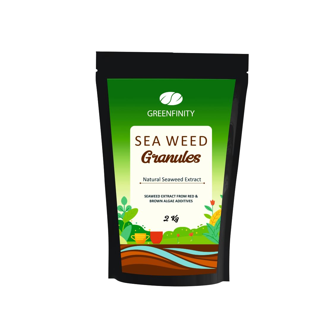 GREENFINITY Seaweed Pro Granules For Indoor & Outdoor Plants | Growth Booster Granulated Fertilizer | 2kg (B0D8HT987D) Amazon Price History, Amazon Price Tracker