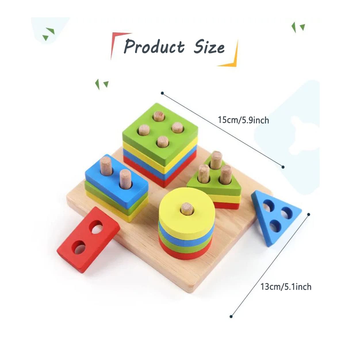 Litewoo Bird Training Toys Educational Foraging Toys Parrot Puzzle Toy Color and Shape Training Wooden Block Toy for Parakeet Cockatiel Finch African Grey Conure Lovebird - image 2
