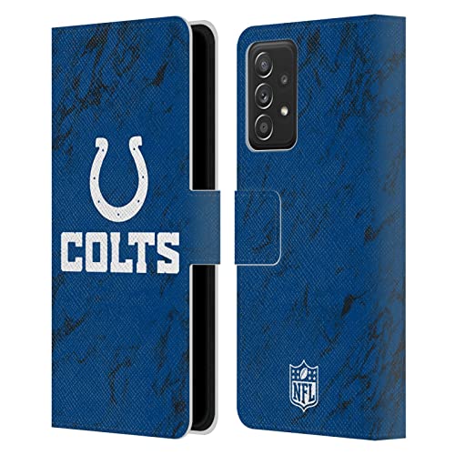 Coque Indianapolis Colts pour Samsung Galaxy A53 5G - Étui Portefeuille en Cuir Head Case Designs