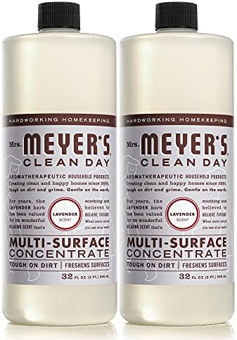 Mrs. Meyer's Multi-Surface Cleaner Concentrate, Use to Clean Floors, Tile, Counters, Lavender, 32 fl. oz - Pack of 2