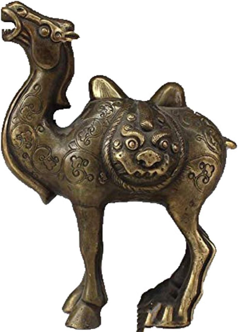 Moda 158 Chińskie Fengshui Folk Bronze Animal Pomyślne shuangfeng llama camel statua