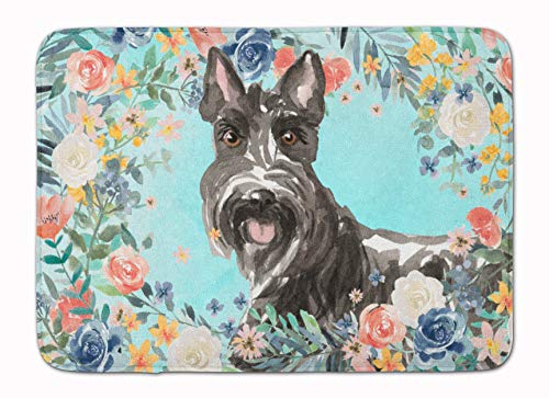 Caroline's Treasures CK3412RUG Scottish Terrier Machine Washable Memory Foam Mat, Bathroom Rug, Non-Slip Bath Mat, Durable Thick Washable Rugs for Kitchen, Bathroom Quick Dry, Decorative Artwork,