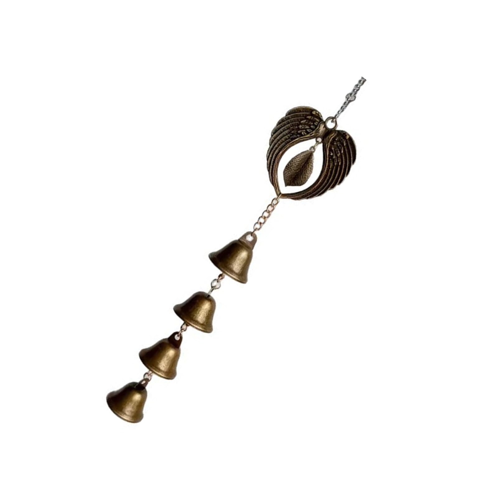 Shape Wing Durability Wind Bells Featuring Clear Bells and Easyly Hanging Chain for Balcony Patios Use Metal Ornaments