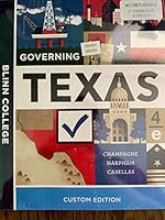 GOVERNING TEXAS CUSTOM BLINN EDITION 0393431274 Book Cover