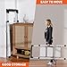 JOISCOPE 4 Step Ladder with Tool Storage Tray, Tall Step Ladder Folding Step Stool for Adults with Handle & Anti Slip Pedal, 400 lbs Capacity Lightweight Portable Ladder for Home Kitchen Office, White