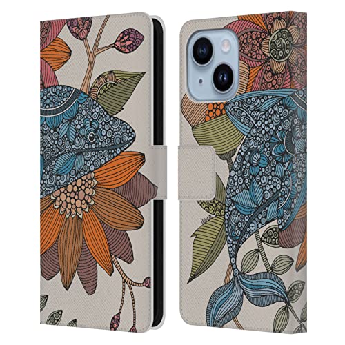 Protection intégrale iPhone 14 Plus étui cuir rabat motif dauphin Valentina