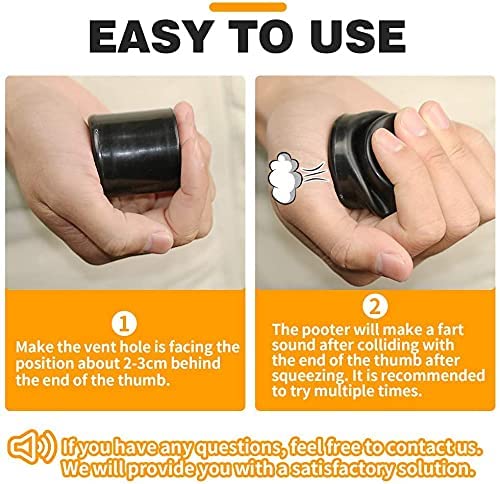 Pajojoqa 002 2Pcs Fart Machine Pooter Squeeze Rubber Break Hand Noise Maker Simulated Sounds Bomb Prank Toy Realistic Machine thumb #4