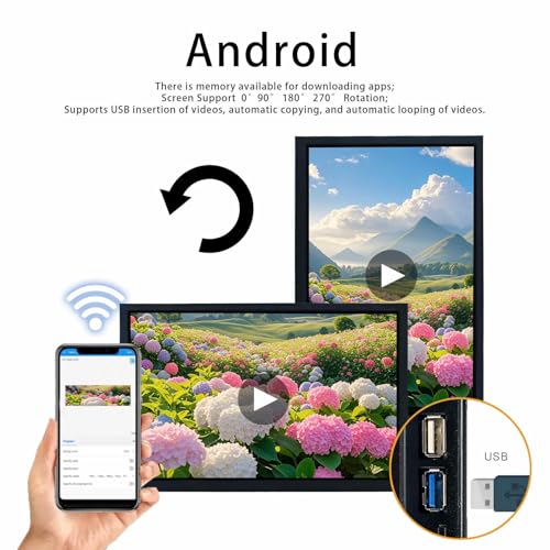 Image of VSDISPLAY 12.1'' Touchscreen Display 1920x1200 Android 11 IPS LCD Monitor | Supports USB Auto Copy Autoplay