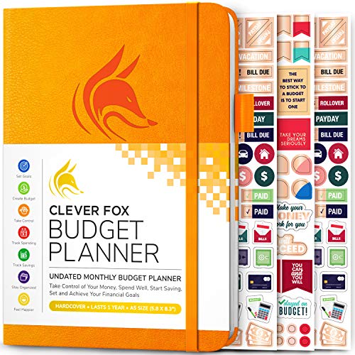 Clever Fox Budget Planner - Expense Tracker Notebook. Monthly Budgeting Journal, Finance Planner & Accounts Book to Take Control of Your Money. Undated - Start Anytime (Yellow, A5 (14.25 X 21 cm))