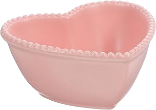 Luxshiny Heart Shaped Bowl Heart Shaped Bowl Ceramic Heart Bowl Heart Shape Salad Bowl Irregular Bowl for Fruit Salad Soup...