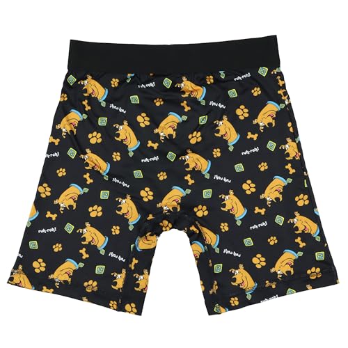 Scooby-Doo Boxer Briefs Men's Ruh-Roh Paw Print Bone Underwear3