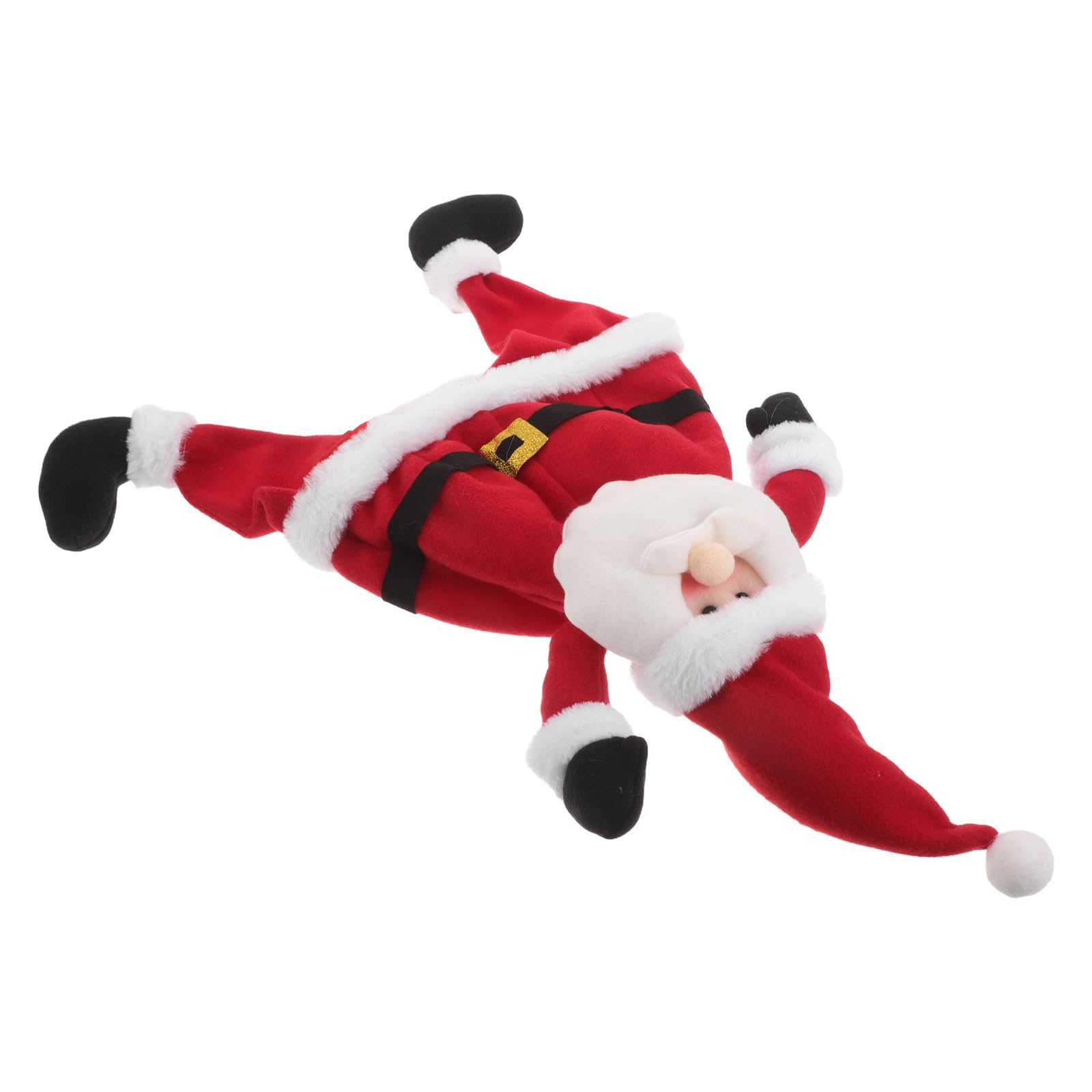 NUOBESTY 2 Stück Weihnachtsmannkostümmütze mit Baumelnden Beinen aus