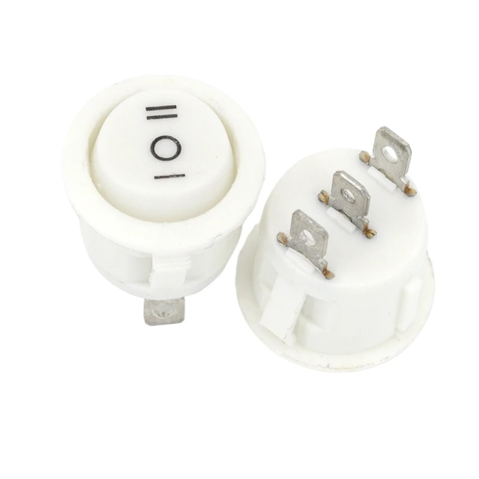 2 sztuki okrągły przełącznik kołyskowy włączania/wyłączania podświetlana dioda LED deska rozdzielcza samochodu Van 12 V 24 V / 6 A 250 V / 10 A 125 V 2/3/4-pinowy przełącznik 20 mm (zielony wojskowy)