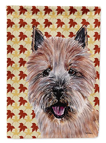 Grand drapeau Norwich Terrier en toile de qualité supérieure Caroline's