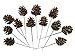 Natural Pinecones with Floral Pick - Premium Quality 2 Inch Pinecones with 5