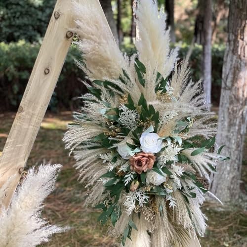 Natural Pampas & Berry Dried Flower Arrangement – DIY Boho