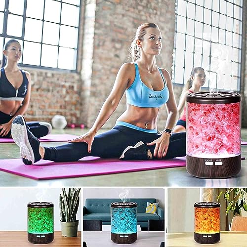 Difusor aromático eléctrico con cristal de sal rosa del Himalaya miniatura 2