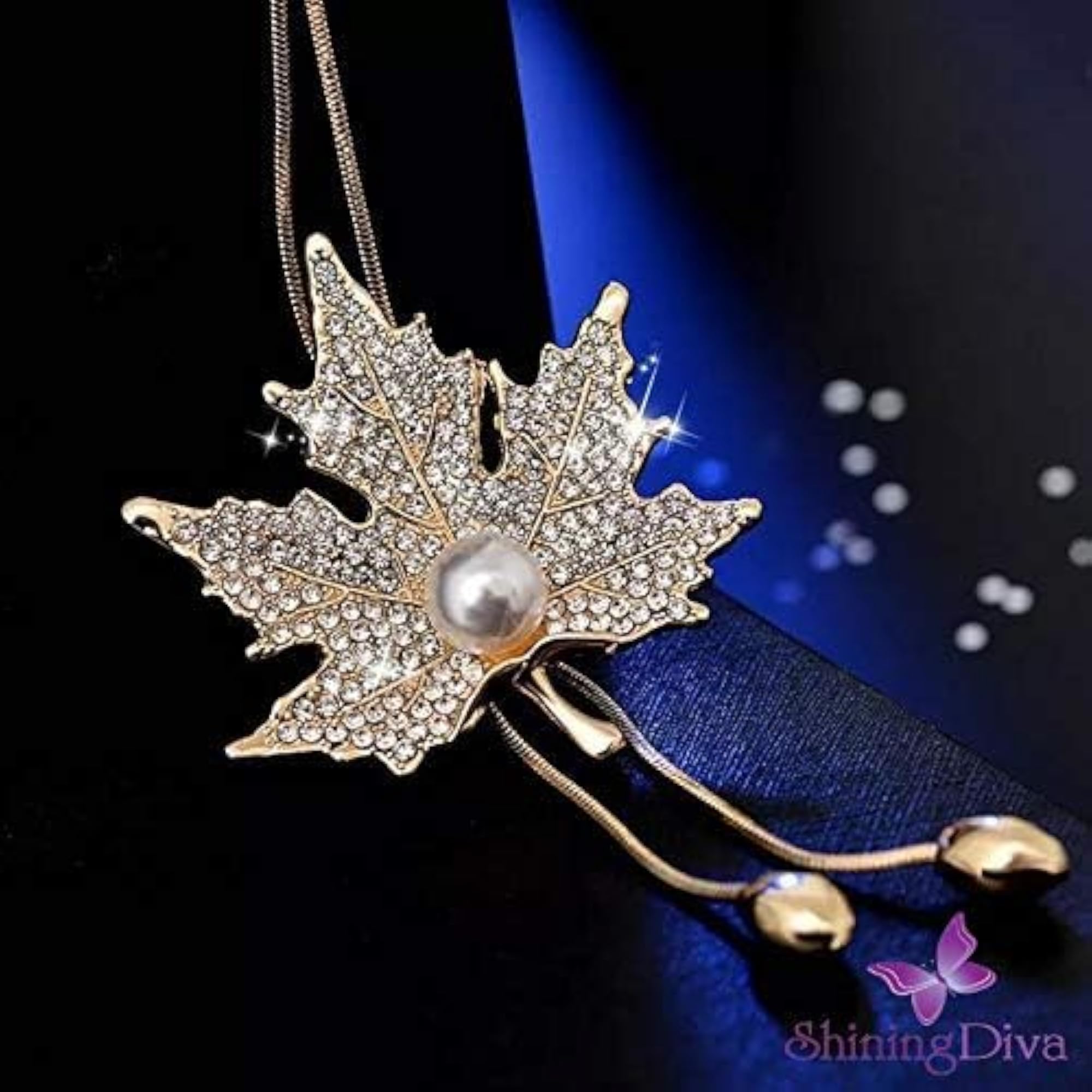 Stylish Crystal Flower Long Chain Pendant for Women