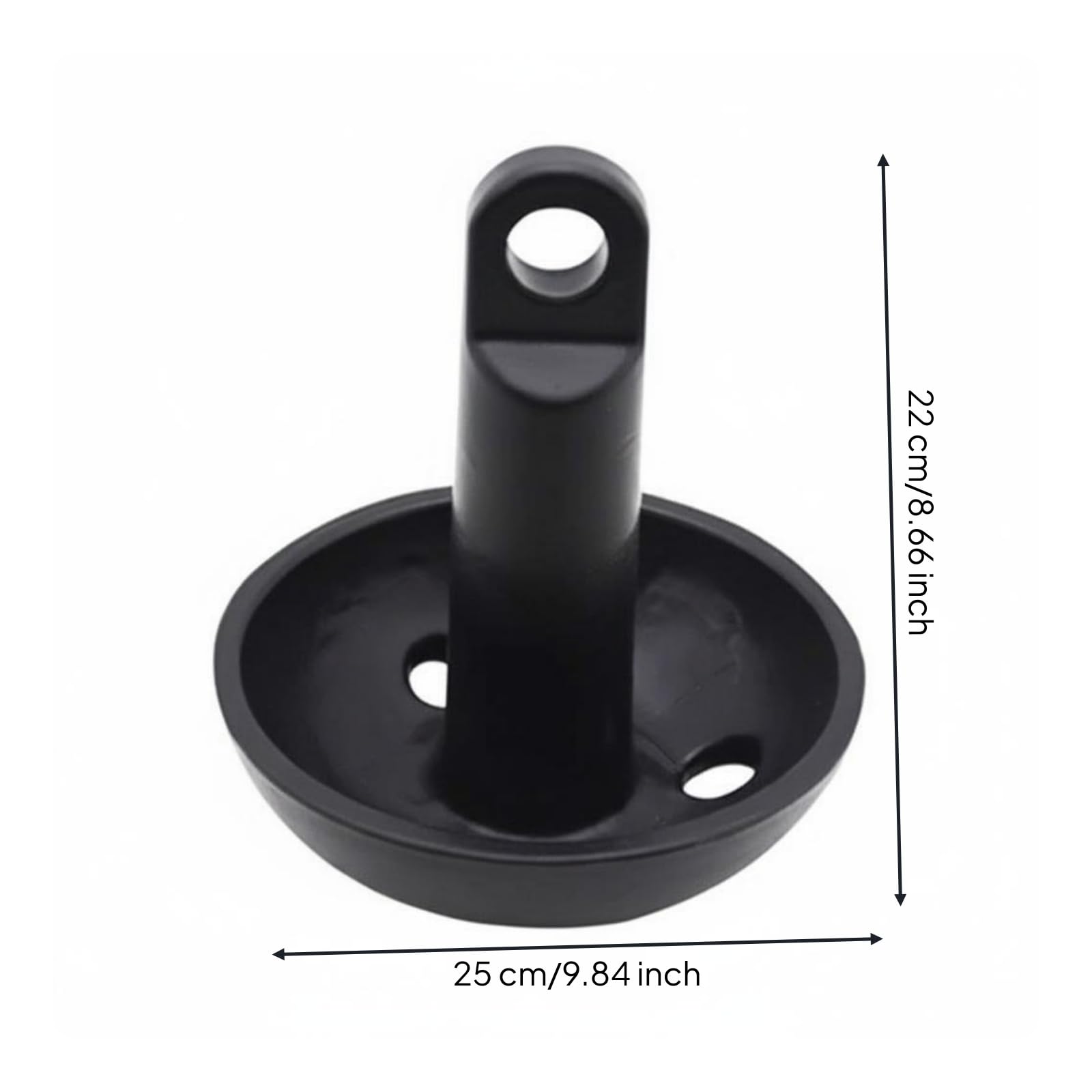 Ancre Champignon Noire Finition Lisse Ancre à Anneau Circulaire Anti-Rouille Équipement Nautique pour Navigation, 25lb/11.3kg