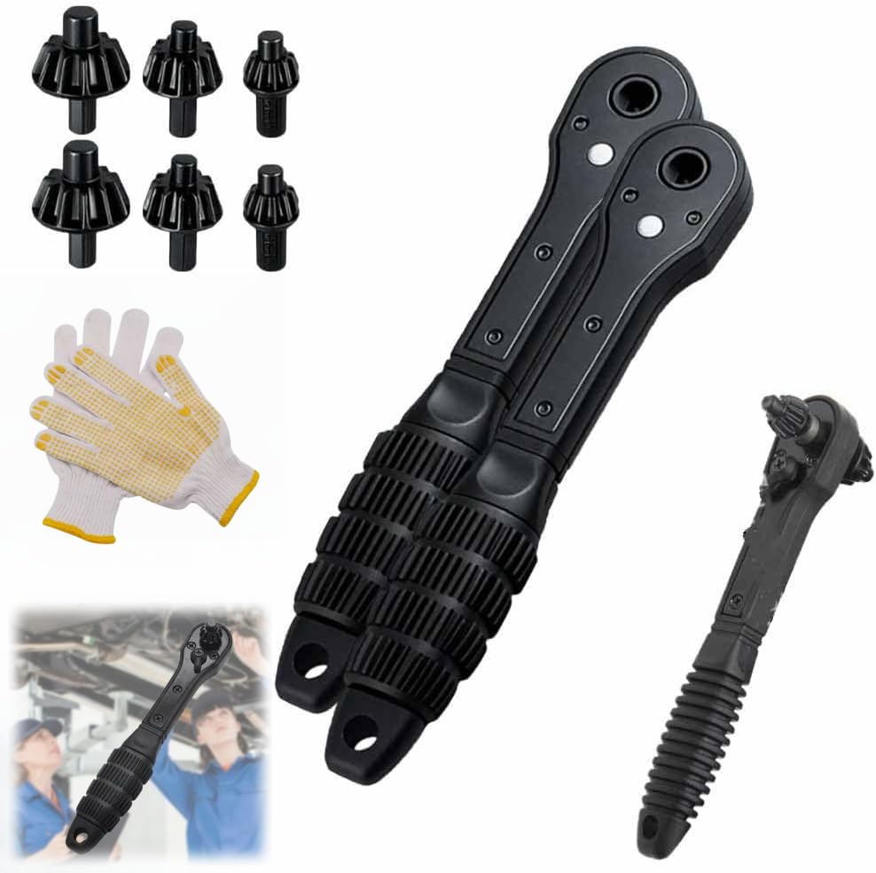 2 in 1 Drill Chuck Ratchet, Ratcheting Drill Chuck, 2025 New Universal Double Drills Spanner Wrench, Ratchet Drill Chucks Key, For Tightening