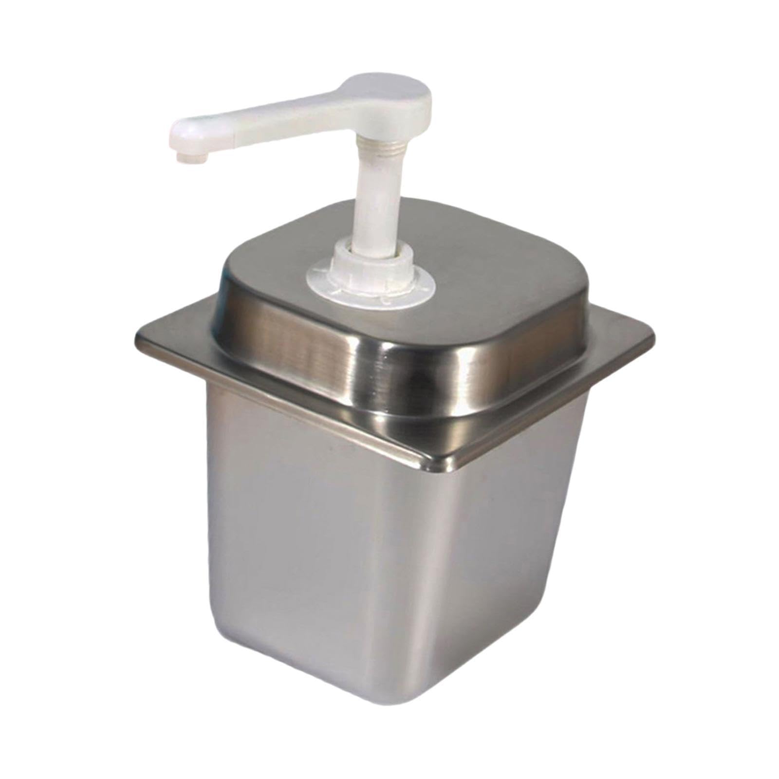 Distributeur de Sauce en Acier Inoxydable Durable, Pompe compacte pour Une Organisation optimale de la Cuisine. Distributeur de sirop de café à, Argent, 15cc