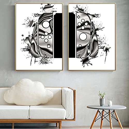 Affiches de mode Game Boy déco maison tableau noir et blanc 60x90