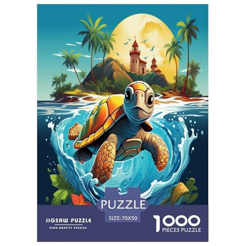 Puzzle de tortuga marina de 1000 piezas para compartir un gran desafío artístico en familia