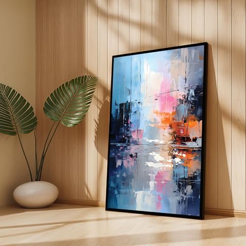 Image of The Castle Decor Abstract Wall Art | Big Size Modern Framed Painting for Living Room & Bedroom Decoration | Premium Gifting (20x30 Inches) (Design-2)