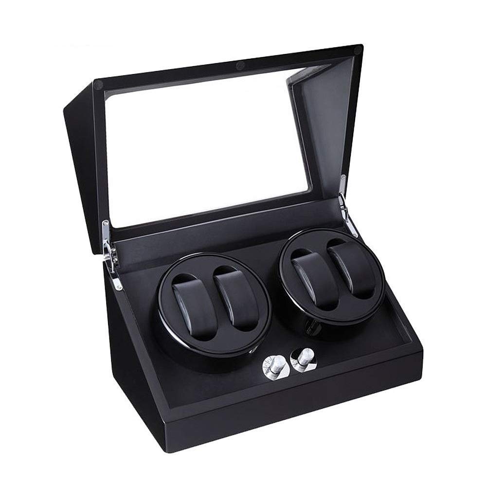 Caja giratoria para 4 relojes automáticos con motor silencioso y 5 modos de rotación en cuero 6