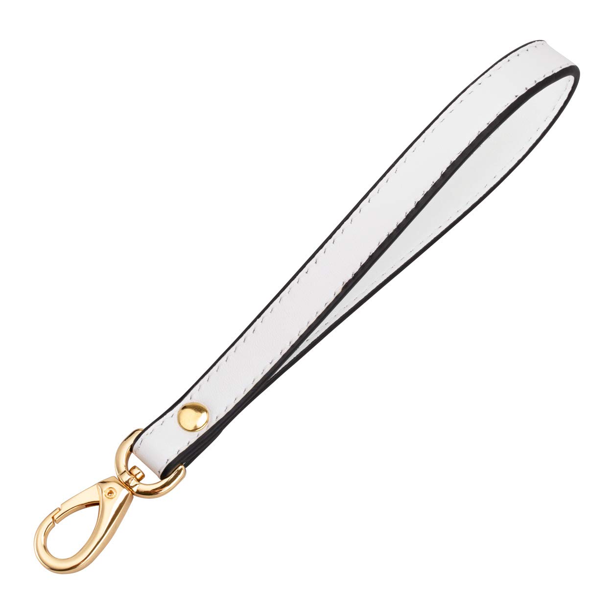 Allzedream Wristlet Strap Genuine Leather Replacement Clutch Purse Key Wrist Lanyard, White, M, Wristlet Strap