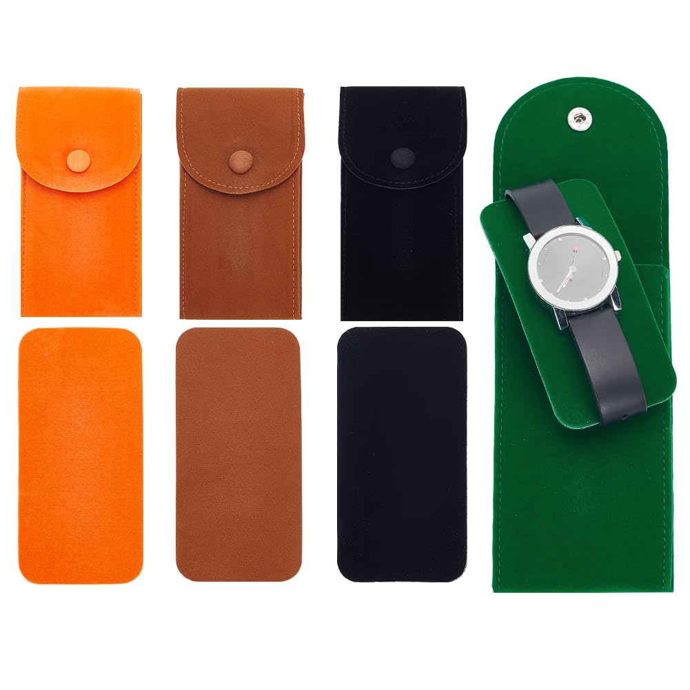 Étui de voyage pour montre PH PandaHall en velours avec insert lot de 4