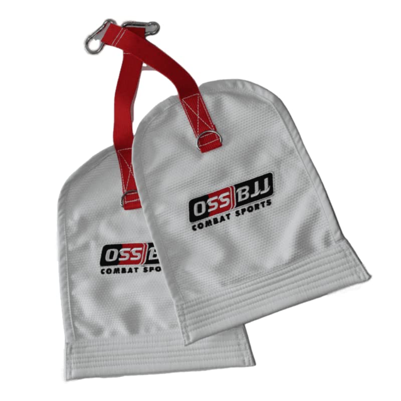OSS Combat Sports – Jiu Jitsu & Judo Grip Trainer | BJJ Esercizio Jiu Jitsu e Judo Training System – Migliora la potenza di presa, resistenza e prestazioni (bavero bianco)
