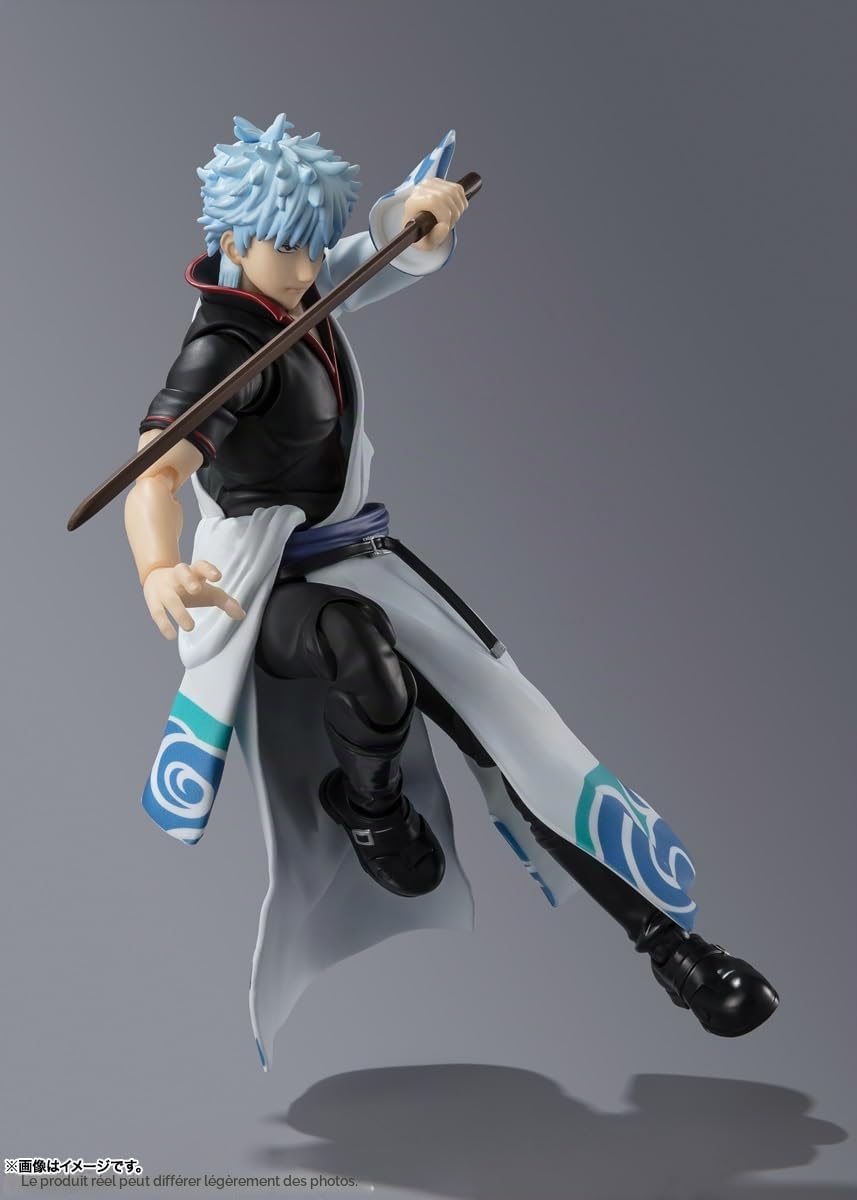 TAMASHII Nations S.H. Figuarts Gintama Gintoki Sakata Figurine pré-Peinte en PVC et ABS Env. 145 mm