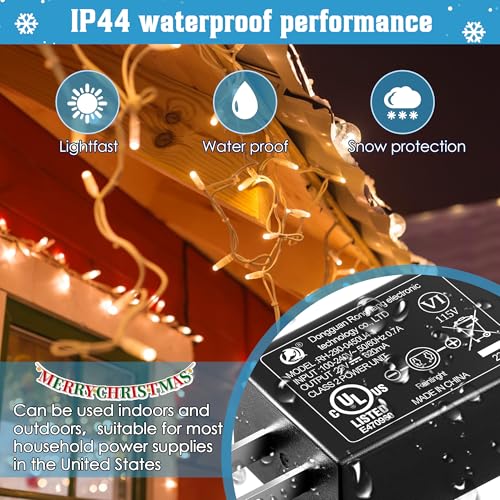 Image of Feekoon 29V 18W Class 2 LED Power Supply Transformer Replacement, Waterproof IP44 US Plug Adapter, Seasonal LED Driver Low Voltage for Christmas Lighting Holiday String Light Outdoor(4 Packs)