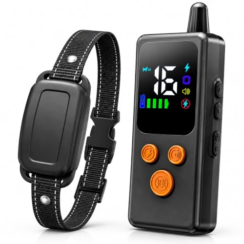 Dog Shock Collar with Remote for Dogs, 5000FT Range Rechargeable Training Collar for 10-120 lbs Small Medium Large Dogs, Beep, Vibration Modes