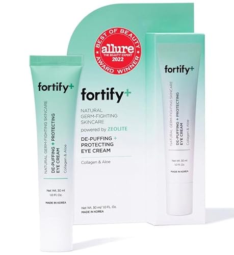 Fortify Natural Skincare - Eye Cream - De-Puffing + Protecting | Helps Protect, Hydrate, & Refresh | Clean Beauty | Made In Korea - 30Ml #TOP16
