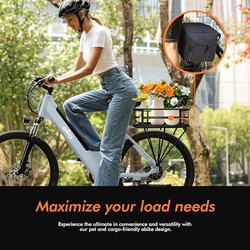 Image of Qlife Cityone Electric Bike for Adults & Teens, Step-Through Commuter Ebike, 1000W Peak Motor, 55-Mile Range, 48V Removable Battery, 26-Inch City Tires, 7-Speed, Up to 20+ MPH