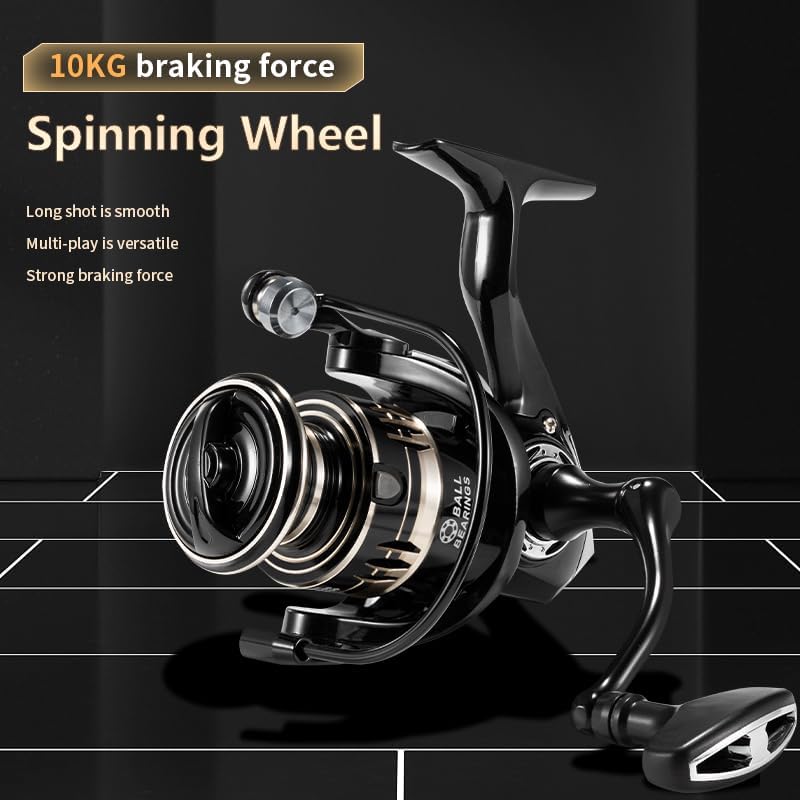 MG Spinning Reel for Saltwater 5.2:1 Gear Ratio Spinning Reel 2000/3000/4000/5000/6000/7000 Lightweight Carrete de Pesca Stainless Steel Ball Bearings Up to 17.6 Lbs Drag Nylon Aluminum