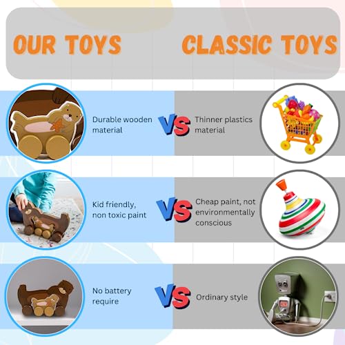 Image of Jack Rabbit Creations Inc Big & Little Wooden Push Toy Otter