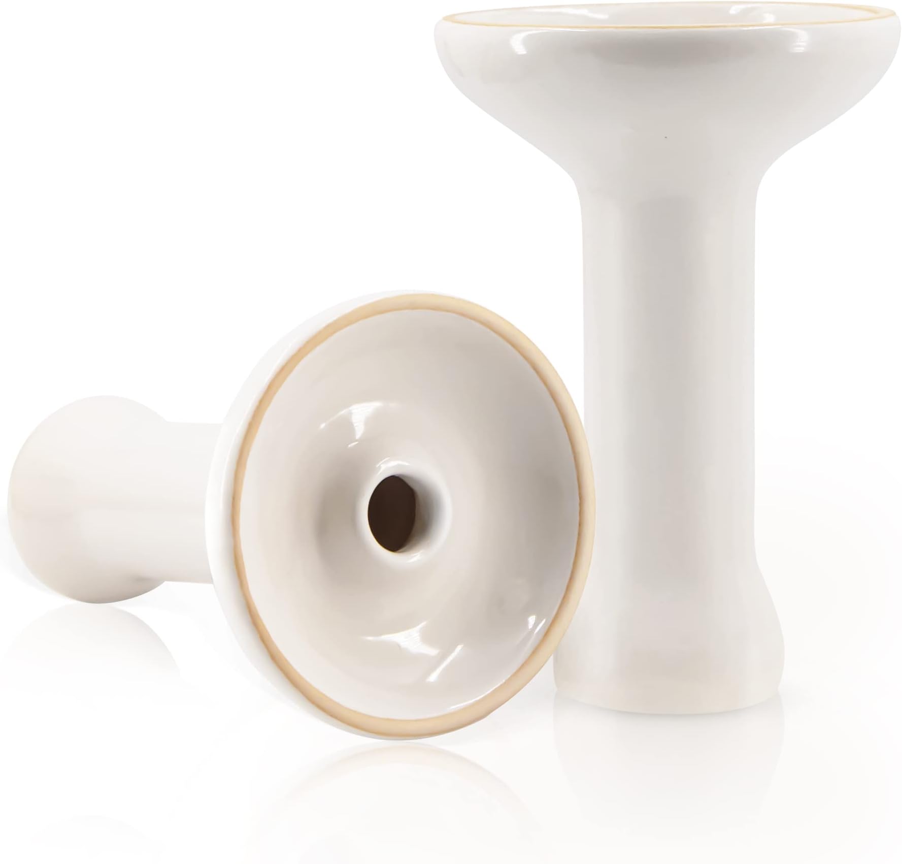 Hita Ceramic Hookah Bowl, White