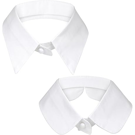 2 Pack Detachable White Collars: False Skirt and Simplicity Collars