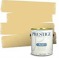 Vista 7 de PRESTIGE Pinturas de pintura exterior e imprimación en uno, 1 galón, plano, combinación comparable de Benjamin Moore* Manzanilla*